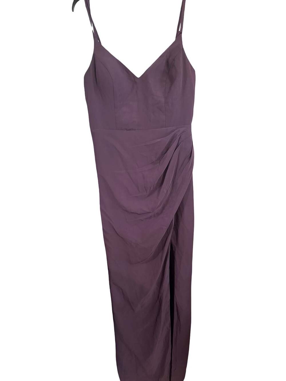 Azazie Bridesmaid Dress Size A12 Plum Chiffon Formal Maxi